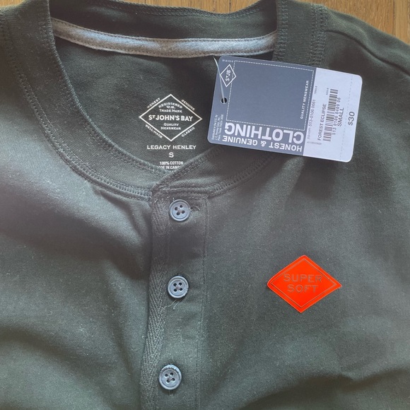 St. John’s Bay Long Sleeve Henley Small - Picture 2 of 2